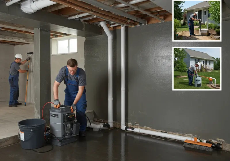 Basement Waterproofing and Flood Prevention process in New Pekin, IN